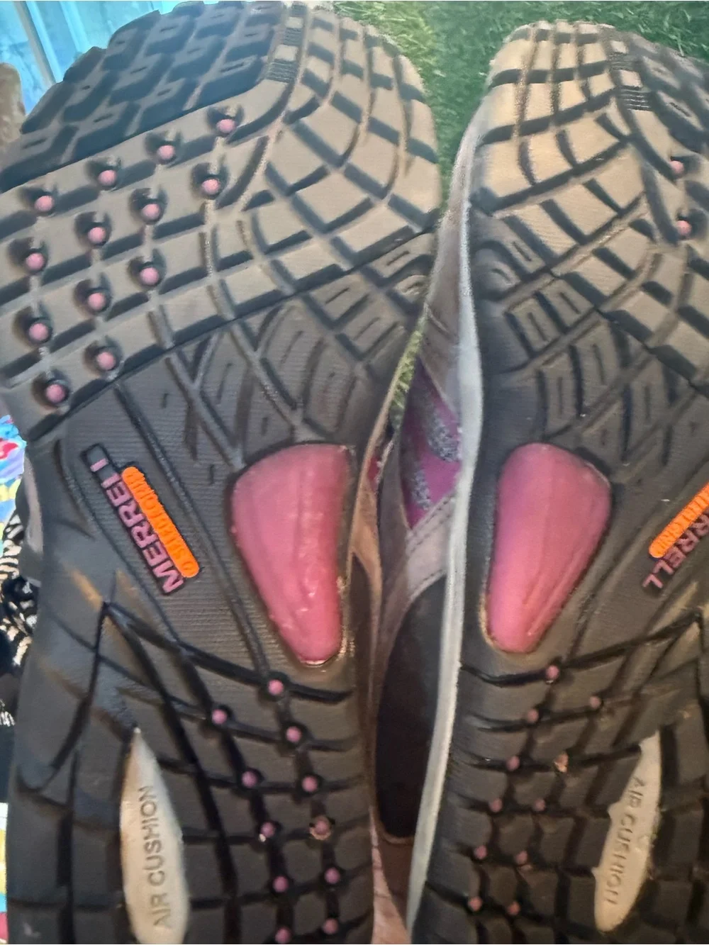 Merrell women’s Azura Purple and Gray mesh Hiking Sneakers size 9.0